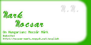 mark mocsar business card